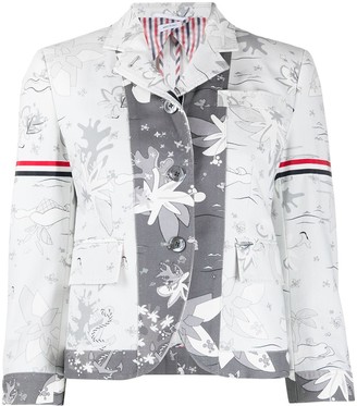 Thom Browne Hawaiian-print unconstructed jacket