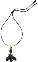 Thumbnail for your product : Marni Leather, horn and crystal necklace