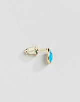 Thumbnail for your product : Orelia Gold & Blue Stud Earrings Pack