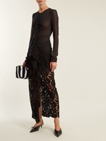 Thumbnail for your product : Proenza Schouler Ruffle Front Lace Dress - Black