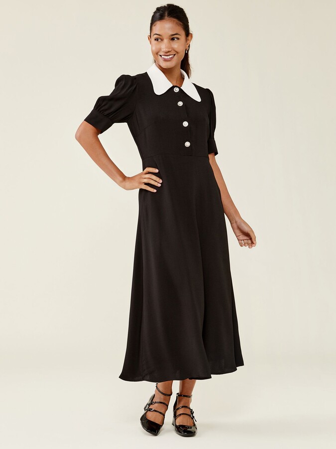 Finery Claudia Collar Midi Dress ShopStyle
