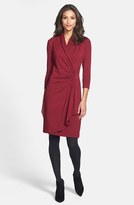 Thumbnail for your product : Karen Kane Cascade Faux Wrap Stretch Knit Dress