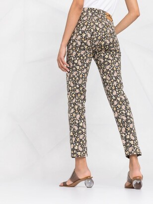 Etro Cropped Paisley-Print Jeans