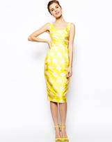 Thumbnail for your product : ASOS Marilyn Sash Jacquard Midi Dress