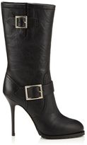 Thumbnail for your product : Jimmy Choo Galen Black Biker Leather Unlined Biker Boots