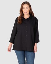 Thumbnail for your product : Love Your Wardrobe Women's Black Shirts & Blouses - Manhattan Cotton Over Shirt
