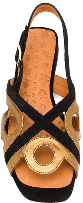 Chie Mihara Two-Tone Flat Sandals