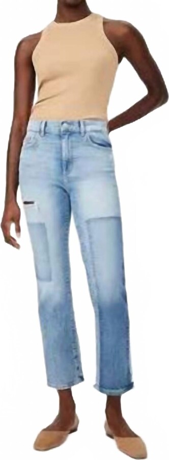 DL1961 - Women's Patti High Rise Vintage Straight Ankle Jeans In Light Patchwork
