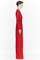 Thumbnail for your product : Alexander McQueen Red Jersey crystal embroidered Dress