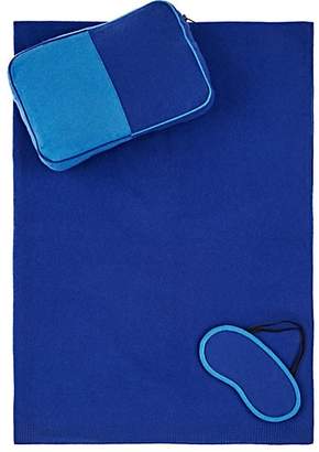 Lisa Perry Colorblocked Cashmere Travel Set - Blue