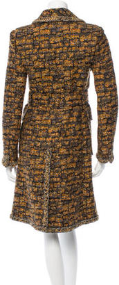 Chanel Belted Tweed Coat