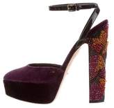 Thumbnail for your product : Sergio Rossi Embellished Velvet Pumps