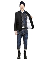 Thumbnail for your product : DSquared 1090 Denim Vest W/ Wool Silk Blend Jacket
