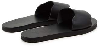 Ancient Greek Sandals Ios Leather Slides - Mens - Black