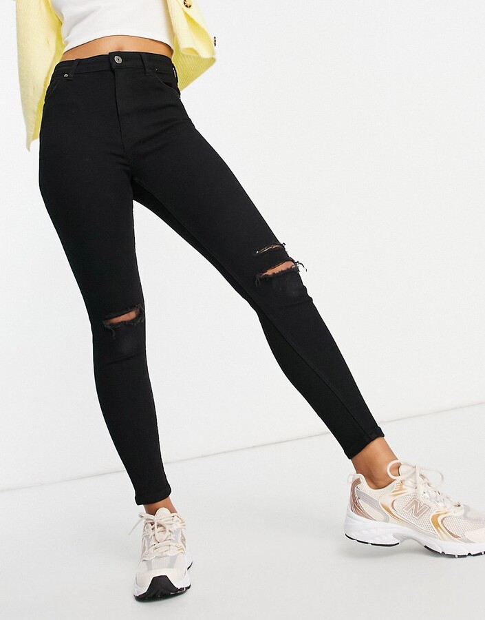 Bershka Black Women's Skinny Jeans | ShopStyle
