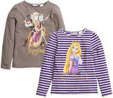 Thumbnail for your product : H&M 2-pack Tops - Purple/Rapunzel - Kids