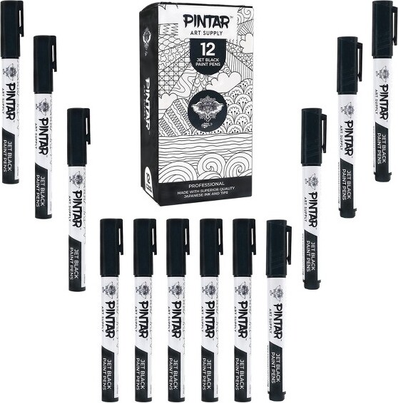Pintar Art Supply PINTAR Premium Acrylic Paint Pens Fine Tip Pens For