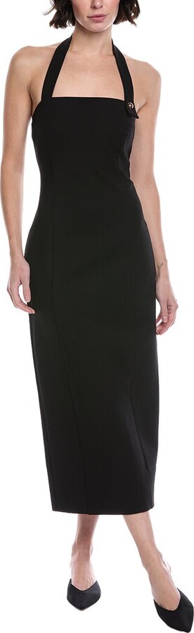 Toccin Davina Sculpted Halter Midi Dress