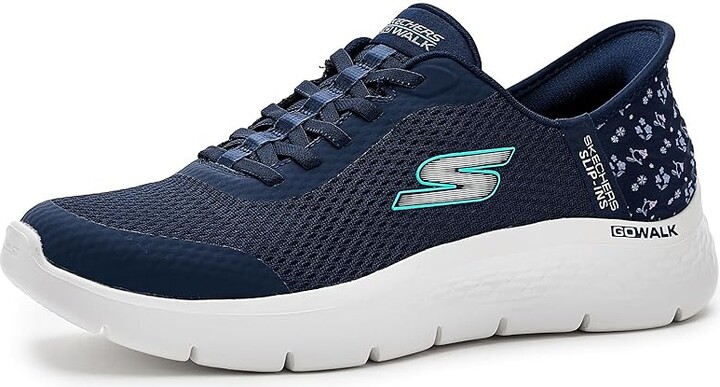 SKECHERS Performance Go Walk Flex Lily Rose Hands Free Slip-Ins Women's Walking Shoes Navy : 7 B - Medium Textile
