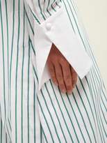 Thumbnail for your product : Marina Moscone - Alex Striped Cotton-poplin Shirtdress - Womens - Green Stripe