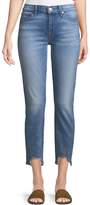 Thumbnail for your product : 7 For All Mankind Roxanne Frayed Ankle Skinny Jeans with Long Side Hem
