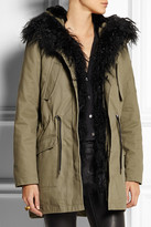 Thumbnail for your product : Maje Gondry faux fur-lined cotton-twill parka