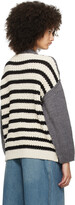 Thumbnail for your product : OPEN YY Gray & Off-White Cutout Sweater
