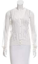 Thumbnail for your product : Reed Krakoff Sheer Knit Cardigan
