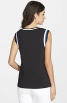 Thumbnail for your product : Vince Camuto Ribbed Trim Sleeveless Top