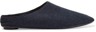 The Row Bea Cashmere Slippers - Midnight blue