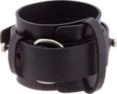 Thumbnail for your product : Ann Demeulemeester Black Leather Wraparound Cuff