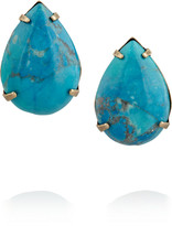 Thumbnail for your product : Elizabeth Cole Gold-plated howlite earrings