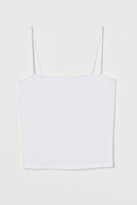 Thumbnail for your product : H&M Cropped jersey strappy top