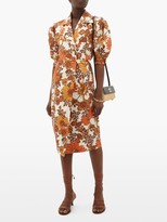 Thumbnail for your product : Dodo Bar Or Tata Floral-print Cotton-poplin Wrap Dress - Brown Print