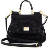 Thumbnail for your product : Dolce & Gabbana Miss Sicily Lace Mini Crossbody Bag