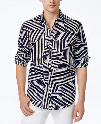 INC International Concepts Men's Shattered Abstract-Print Shirt, Created for Macy's