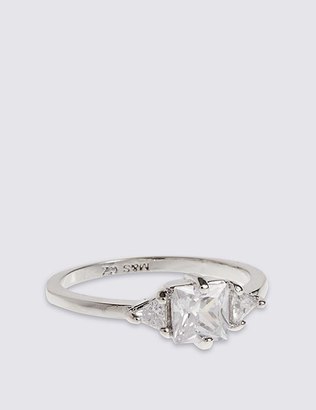 Marks and Spencer Platinum Plated Refined Trilogy Ring