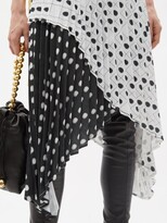 Thumbnail for your product : Thebe Magugu High-rise Fingerprint-print Crepe Midi Skirt - White Black