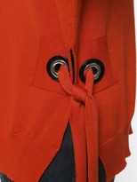 Thumbnail for your product : Pierantonio Gaspari Side Lace Detail Fine Knit Sweater
