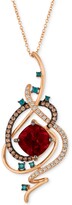 Thumbnail for your product : LeVian Exotics Crazy Collection Pomegranate Garnet (4-1/2 ct. t.w.) & Diamond (3/4 ct. t.w.) 18" Pendant Necklace in 14k Rose Gold
