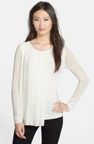 Thumbnail for your product : Elie Tahari 'Luca' Pleat Overlay Blouse