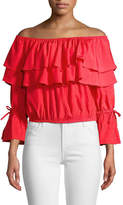 Thumbnail for your product : RENVY Off-The-Shoulder Bell-Sleeve Top