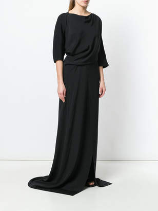 Chalayan draped side slit gown