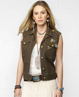 Thumbnail for your product : Denim & Supply Ralph Lauren Button-Front Fleece Military Vest