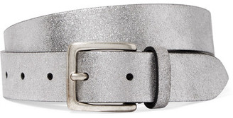 Andersons Metallic Textured-leather Belt