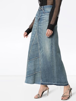 Saint Laurent High-Waisted Maxi Denim Skirt