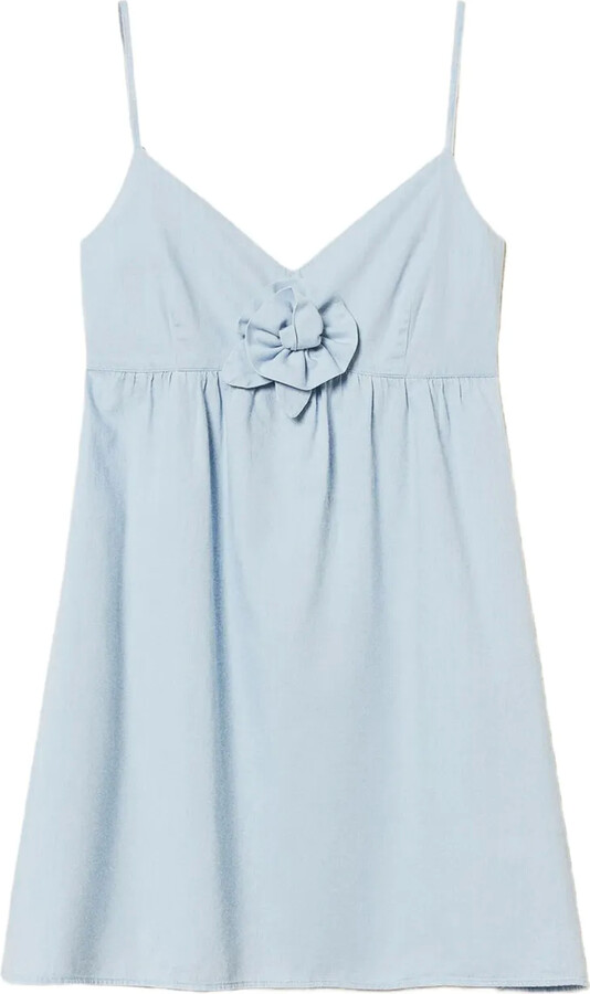 Twin-Set Floral-Appliqué Sundress