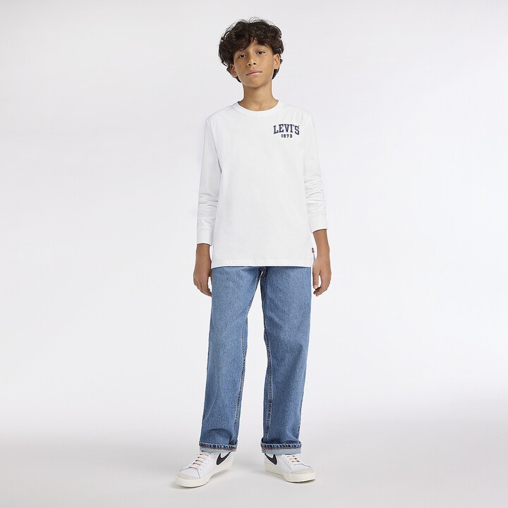 Levi's Always Original Long Sleeve Tee Big Boys 8-20 T-Shirt - White