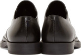 Thumbnail for your product : Jil Sander Black Leather Perforated Slip-On Oxfords