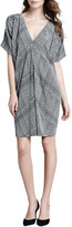 Thumbnail for your product : Vince Printed V-Neck Silk Dress